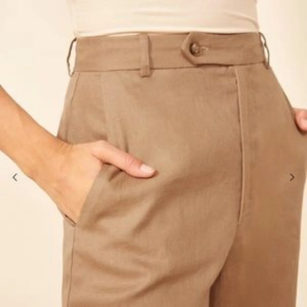 Reformation Fallon Pants in Khaki size 12 NWT